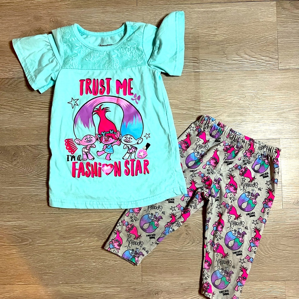 2 piece toddler trolls set size 3t